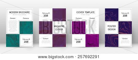 Abstract Cover. Pleasant Design Template. Suminagashi Marble Business Poster. Pleasant Trendy Abstra