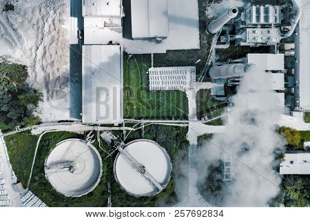 Plant For The Production Of Cement, Aerial Photography.