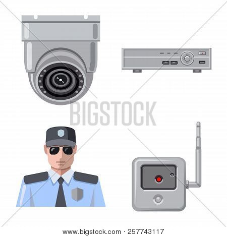 Vector Illustration Of Office And House Icon. Collection Of Office And System Vector Icon For Stock.