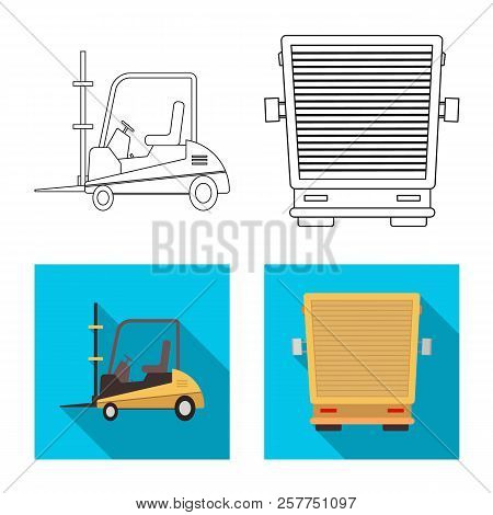 Vector Design Of Goods And Cargo Sign. Set Of Goods And Warehouse Vector Icon For Stock.