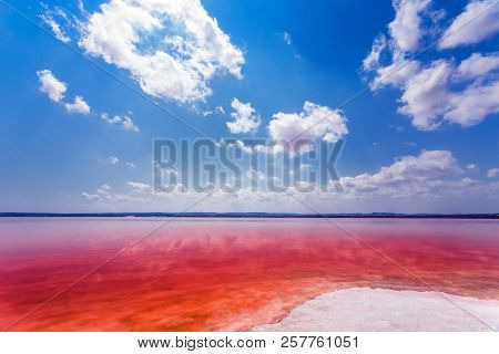 The Salty Shore Of The Laguna Salada De Torrevieja.spain.