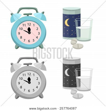 Vector Design Of Dreams And Night Icon. Collection Of Dreams And Bedroom Stock Vector Illustration.