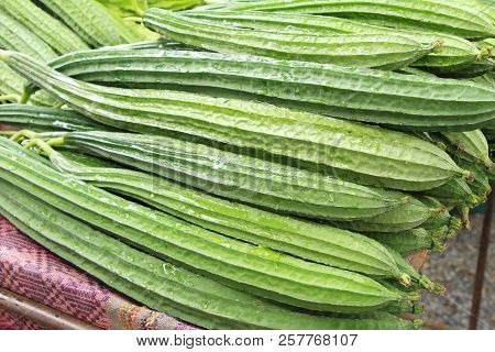 Luffa Acutangula For Cooking At Street Food