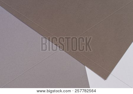 Color Papers Geometry Composition Background With Gray And Brown Trendy Color Tones