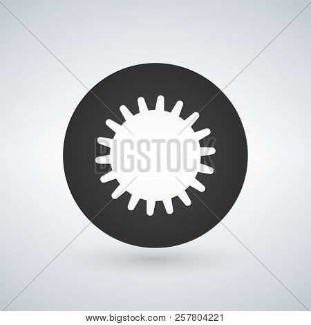 Wheel Or Circle With Internal Gear Design, Vector Illustration Isolated On White Background