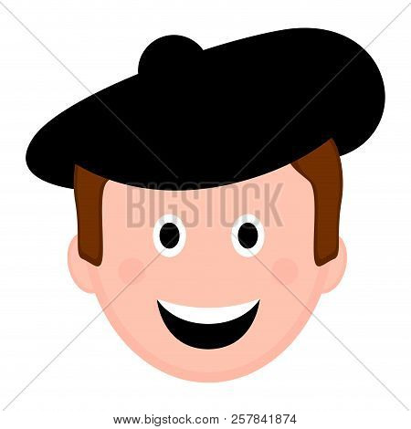 Isolated Male Artist Avatar. Vector Illustration Design