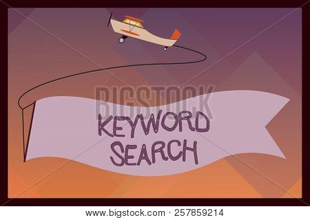 Handwriting Text Keyword Search. Concept Meaning Using Word Or Term To Look Correct Subject Associat