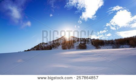 Cerler Ampriu mountain in Pyrenees of Huesca in Spain