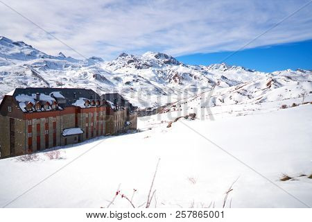 Formigal ski area in Huesca Pyrenees of Spain