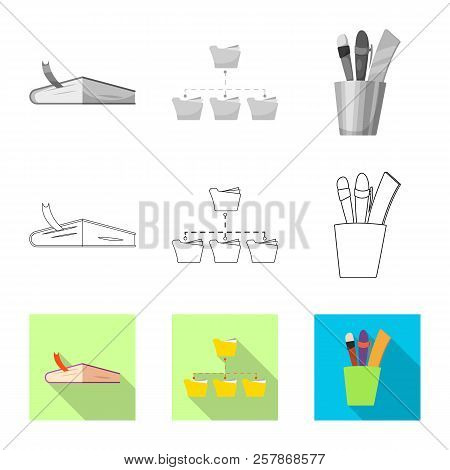 Vector Design Of Education And Learning Logo. Set Of Education And School Stock Vector Illustration.