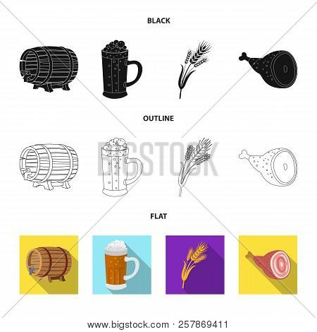 Vector Design Of Pub And Bar Logo. Set Of Pub And Interior Stock Vector Illustration.
