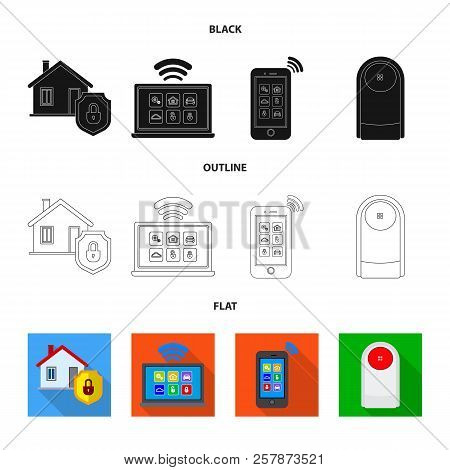 Vector Illustration Of Office And House Symbol. Set Of Office And System Vector Icon For Stock.