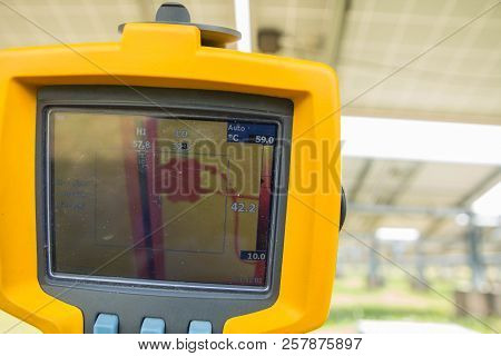Thermoscan(thermal Image Camera), Scan To The Junction Box Of Solar Panel For Temp Check.