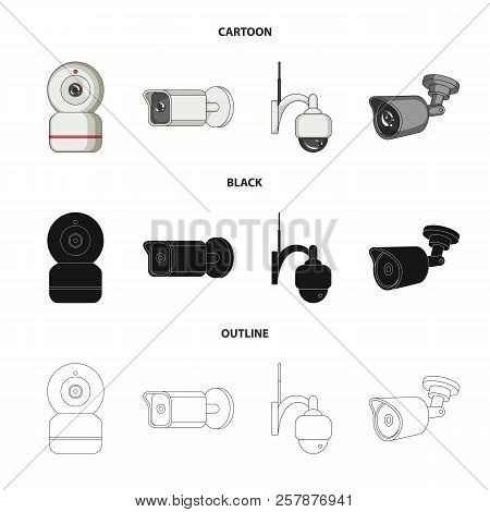 Vector Illustration Of Cctv And Camera Icon. Set Of Cctv And System Vector Icon For Stock.