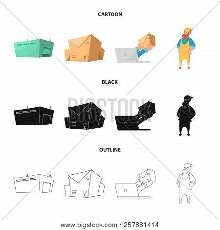 Isolated Object Of Goods And Cargo Icon. Set Of Goods And Warehouse Stock Symbol For Web.