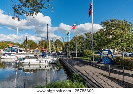 Boats In The Swedish Port Of Mariestad