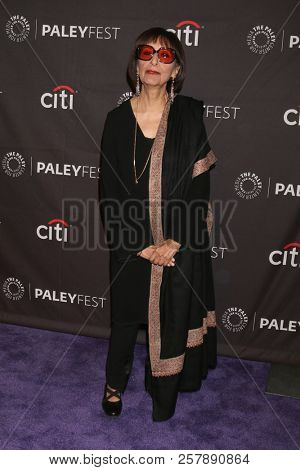 LOS ANGELES - SEP 10:  Madhur Jaffrey at the 2018 PaleyFest Fall TV Previews - NBC at the Paley Center for Media on September 10, 2018 in Beverly Hills, CA