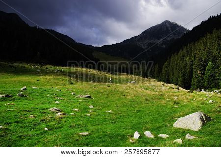 Stormy landscape in Retezat Mountains, Romania, Europe