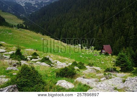 Alpine refuge in National Park Retezat, Romania, Europe