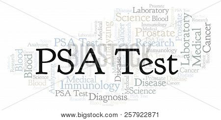 Psa Test Word Cloud. Wordcloud Made With Text Only.