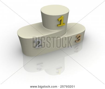 een podium geïsoleerd op witte achtergrond