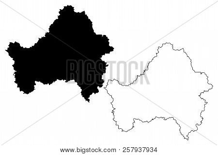 Bryansk Oblast (russia, Subjects Of The Russian Federation, Oblasts Of Russia) Map Vector Illustrati