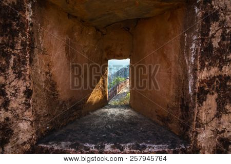 Amer Fort. The Fortified Residence Of Raja Man Singha.in Northern Suburb Of Jaipur, On The Crest Of 