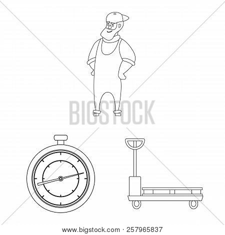 Isolated Object Of Goods And Cargo Icon. Collection Of Goods And Warehouse Stock Vector Illustration