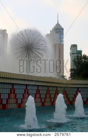 Szökőkutak a Hong Kong Park