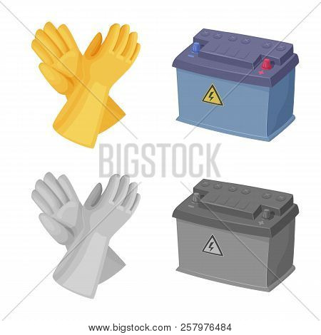 Vector Illustration Of Electricity And Electric Symbol. Collection Of Electricity And Energy Stock S