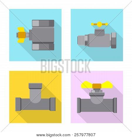 Vector Illustration Of Pipe And Tube Icon. Collection Of Pipe And Pipeline Vector Icon For Stock.