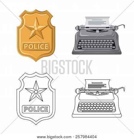 Vector Illustration Of Law And Lawyer Icon. Collection Of Law And Justice Stock Symbol For Web.