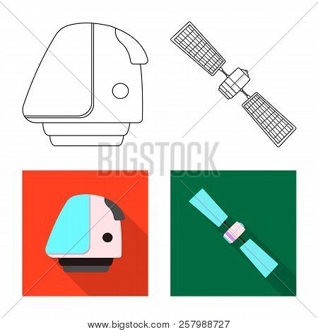 Vector Design Of Mars And Space Icon. Set Of Mars And Planet Vector Icon For Stock.