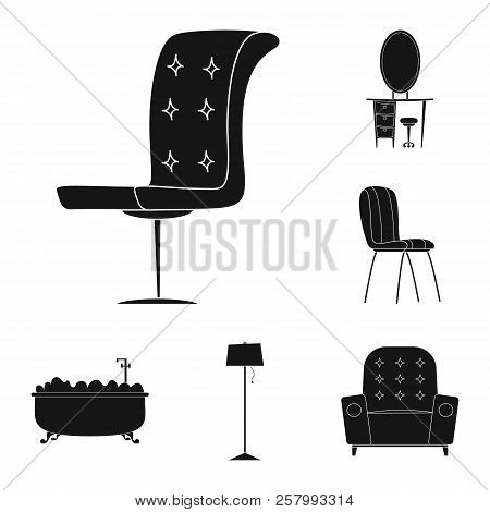 Vector Design Of Furniture And Apartment Icon. Collection Of Furniture And Home Vector Icon For Stoc