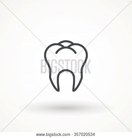 Tooth Healthy Icon, Editable Strok Clean Tooth, Dentistry Symbol, Care, Dentist Icon, Medical Sign, 