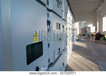 Power Plant Switchyard Protection And Control Cubicles Compartment.