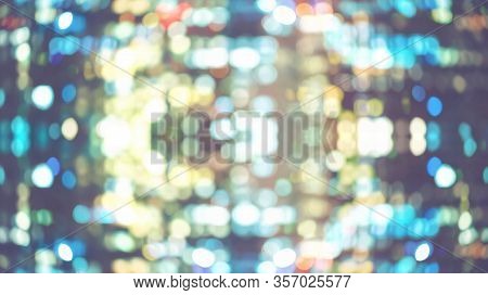 Blurred Abstract Bokeh Background Of San Francisco City Lights At Night
