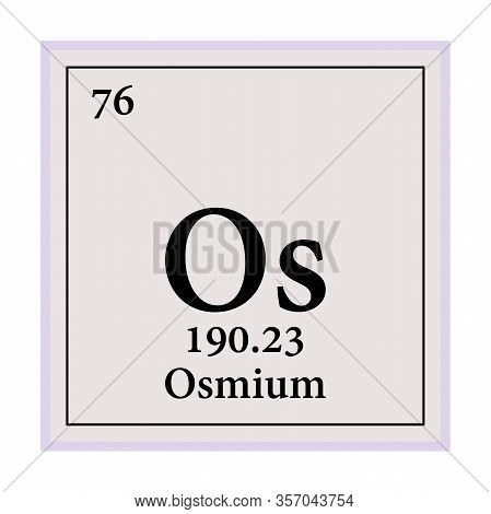 Osmium Periodic Table Of The Elements Vector Illustration Eps 10