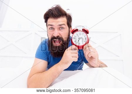 Time Zone. Insomnia Drives Me Crazy. Wakes Up In Morning. Time And Aging Concept. Stressed Man Shout