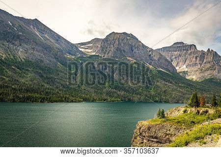 St. Mary Lake Along Going-to-the-sun Road.