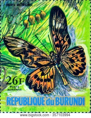 Saint Petersburg, Russia - March 15, 2020: Postage Stamp Issued In The Burundi With The Image Of The