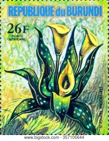 Saint Petersburg, Russia - March 15, 2020: Postage Stamp Issued In The Burundi With The Image Of The