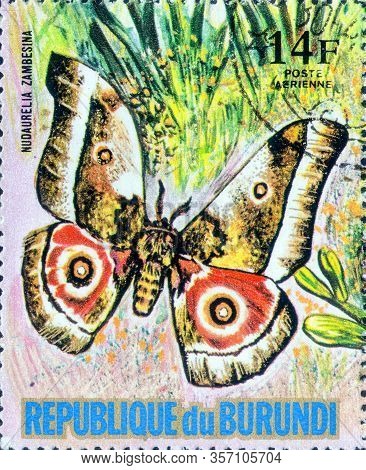 Saint Petersburg, Russia - March 15, 2020: Postage Stamp Issued In The Burundi With The Image Of The