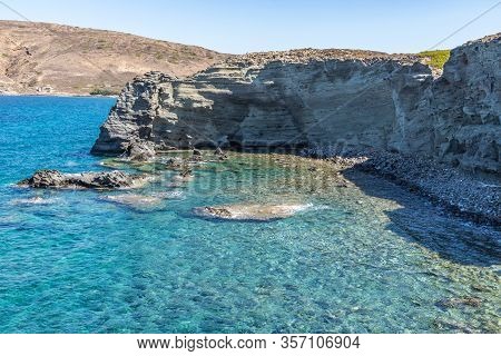 Rocks, Cliffs And Beach In Papafragas Beach