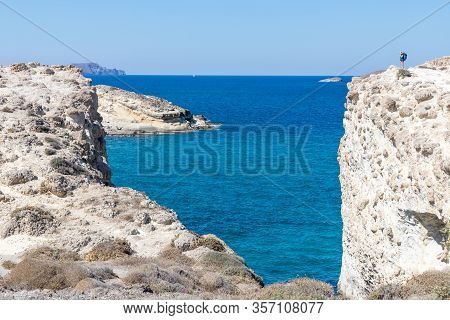 Cliffs And Ocean In Papafragas Beach