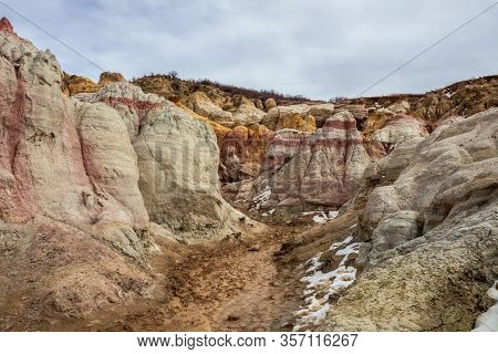 Paint Mines Interpretive Park, Unique And Colorful Ancient Geological Site In Colorado