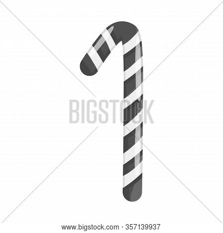 Vector Design Of Lollipop And Cane Symbol. Web Element Of Lollipop And Spiral Vector Icon For Stock.