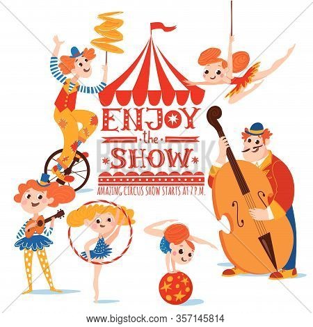 Enjoy The Show Circus Vector Poster With