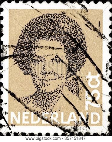 02.09.2020 Divnoe Stavropol Territory Russia Postage Stamp Netherlands 1982 Queen Beatrix Portrait O