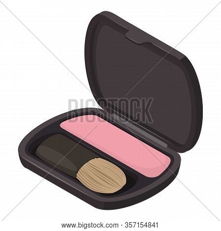 Color Cheek Blush Icon. Isometric Of Color Cheek Blush Vector Icon For Web Design Isolated On White 